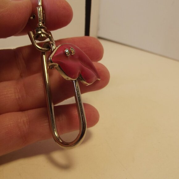 Purse Bag Charm Key Ring Key holder Lips & Rhinestones - Picture 2 of 6